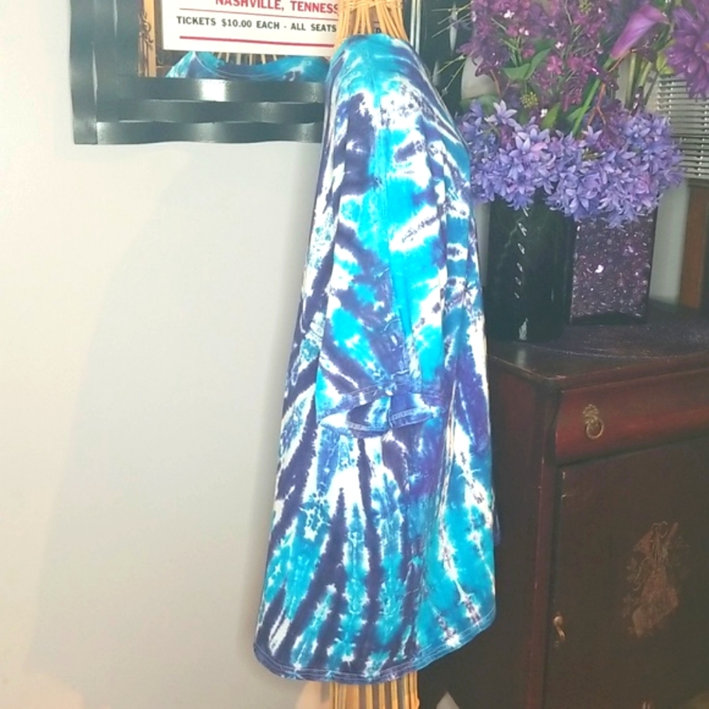 Hand Crafted Handmade Upcycled 2XL Short Sleeve 100% Cotton Tie Dye T-shirt - Picture 4 of 10